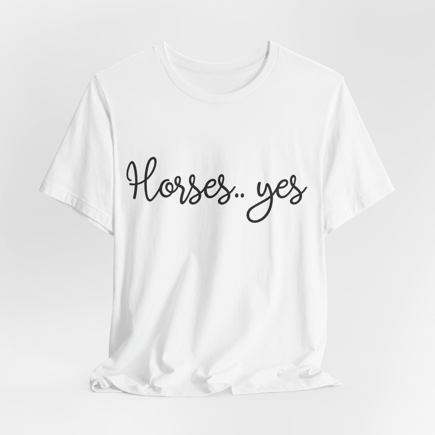 Horse lover tee white hanging