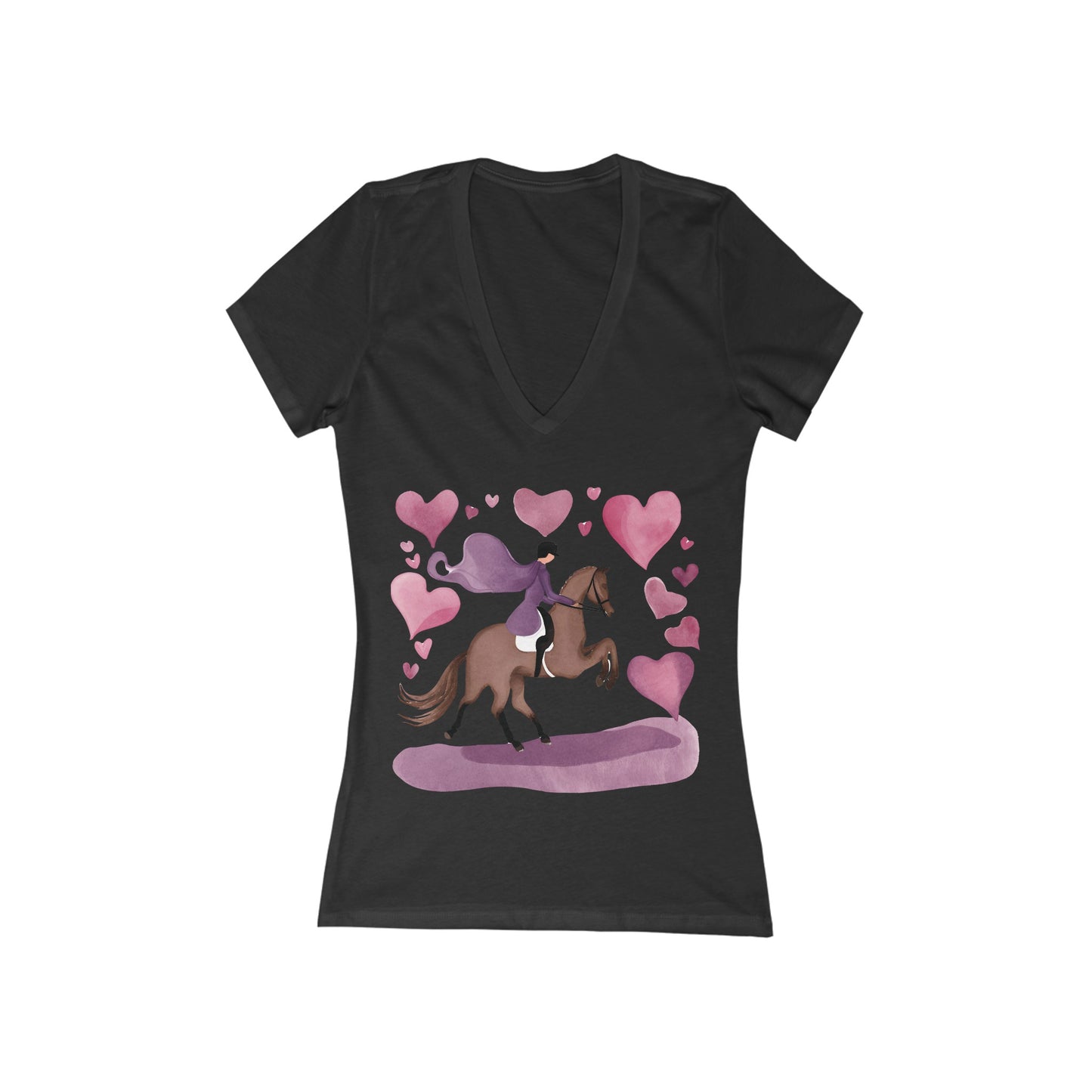 Horse dressage tshirt grey