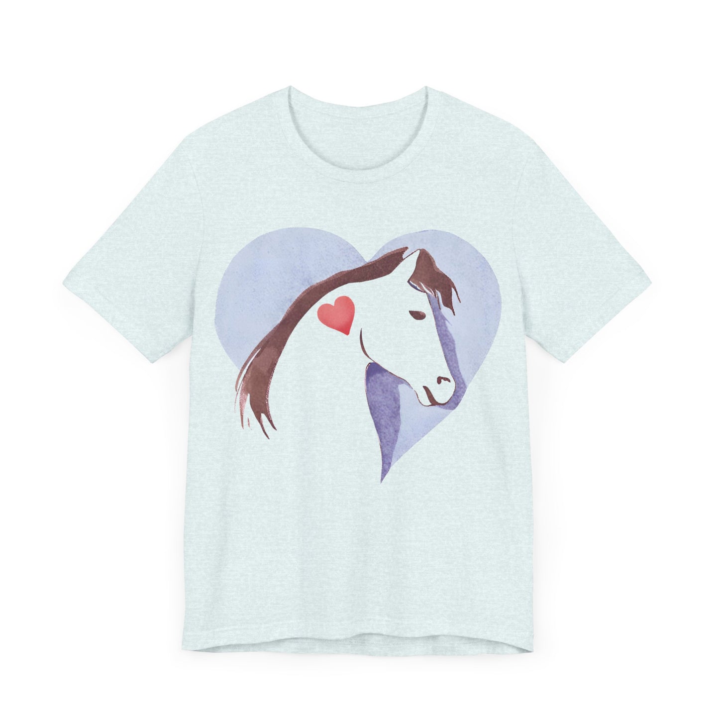 Horse Heart Tshirt blue