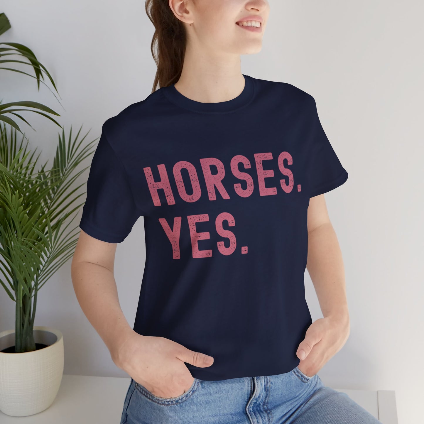 Horse Tee shirt for horse lovers navy female