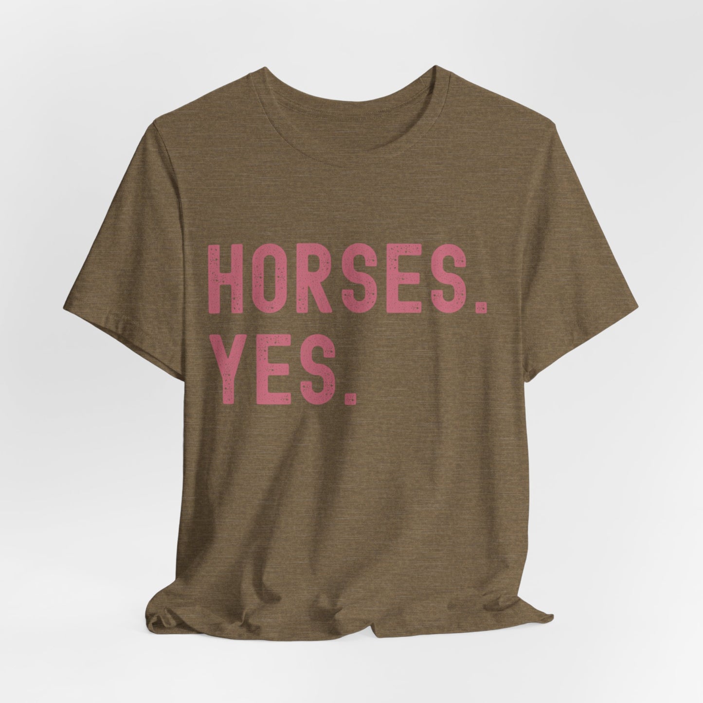 Horse Tee shirt for horse lovers olive