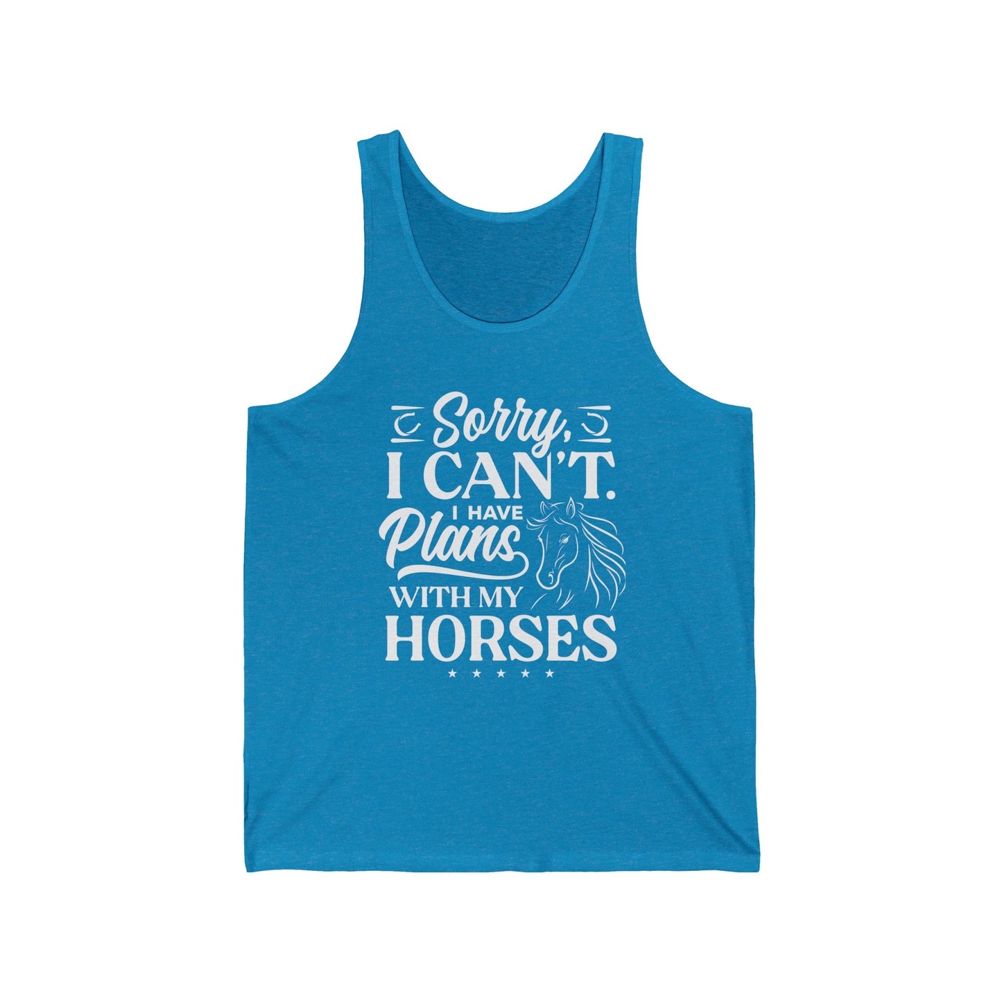 Horse tank for horse lovers blue