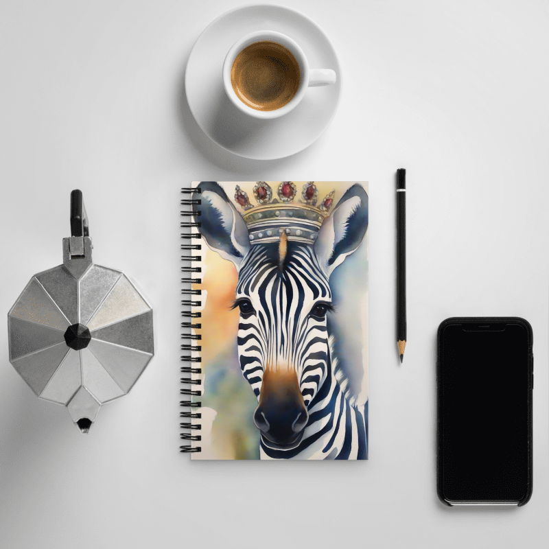 Zebra With crown notebook