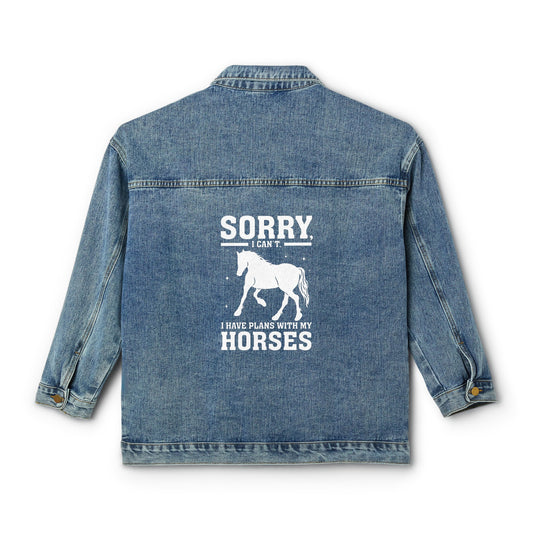 Horse Lover Denim Jacket flat