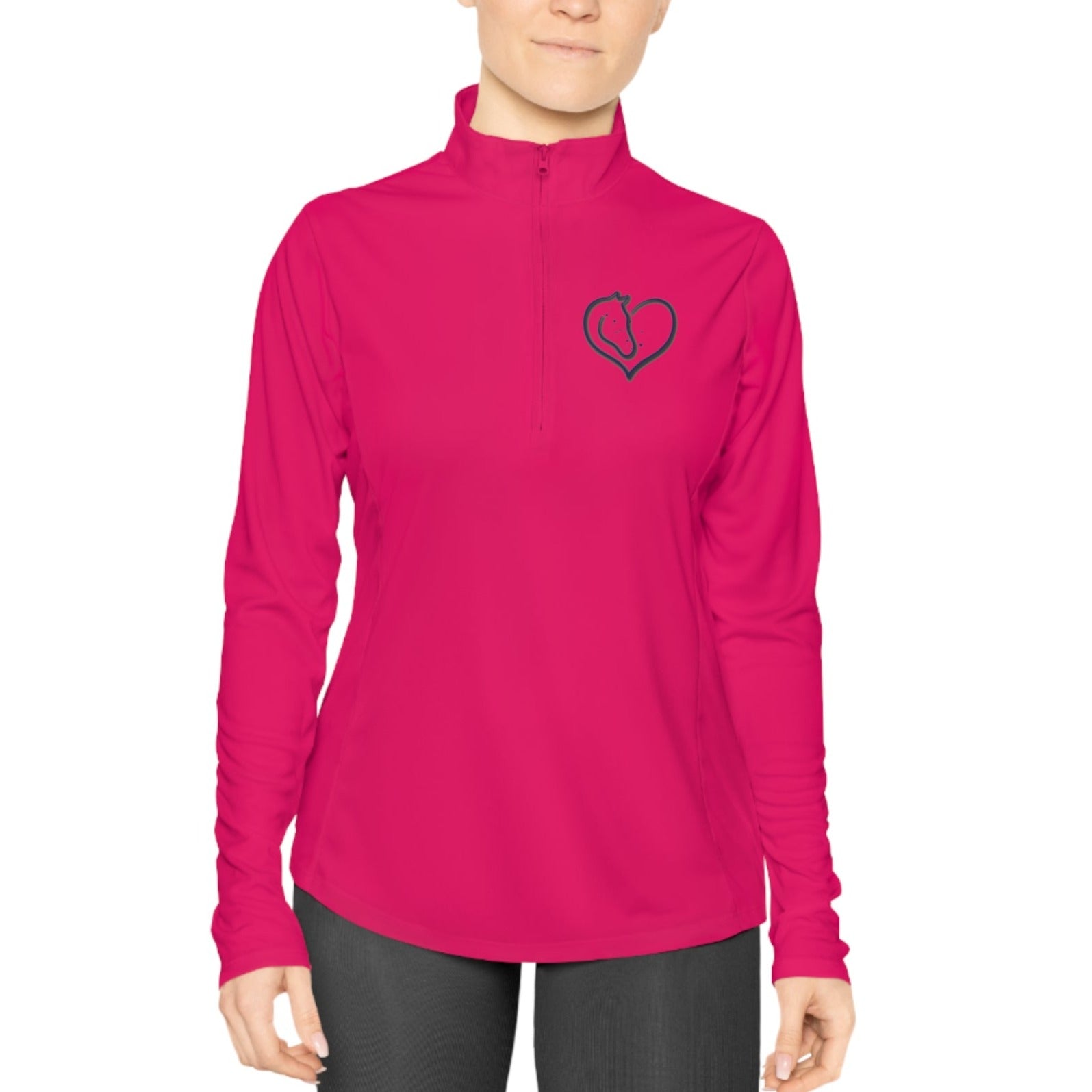 Horse sweatshirt Hot Pink on person