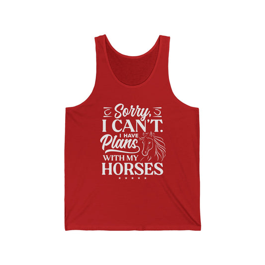 Horse tank for horse lovers red