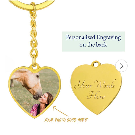 personalized keychain with photo gold